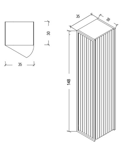 Шкаф пенал Boheme Armadi Art Monaco 35 868-WG подвесной Белый глянец Золото
