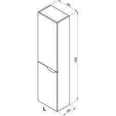 Шкаф пенал Ravak SB Classic II 40 L X000001472 подвесной Белый