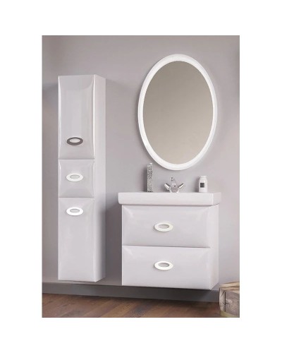 Пенал подвесной белый глянец L Marka One Arrondi У73543