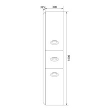 Пенал подвесной белый глянец L Marka One Arrondi У73543