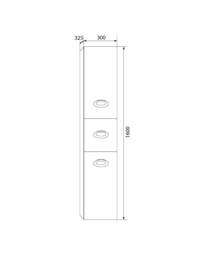 Пенал подвесной белый глянец R Marka One Arrondi У69566