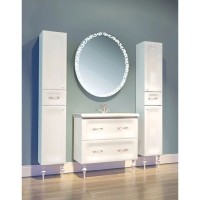 Пенал напольный белый глянец L Marka One Cheri У73546