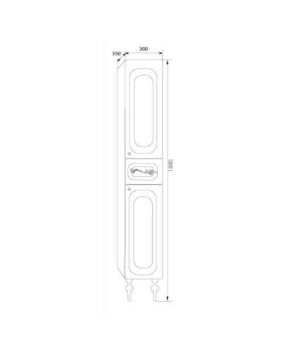 Пенал напольный белый глянец L Marka One Cheri У73546