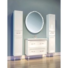 Пенал напольный белый глянец R Marka One Cheri У69416