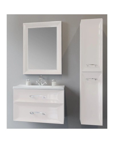 Пенал подвесной белый глянец L Marka One Delice У73549