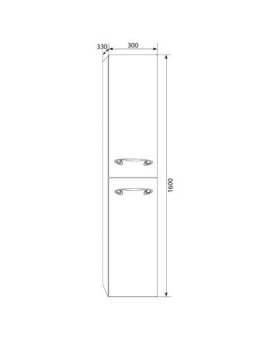 Пенал подвесной белый глянец R Marka One Delice У71287