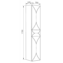 Пенал подвесной белый глянец R Marka One Elegant У69413