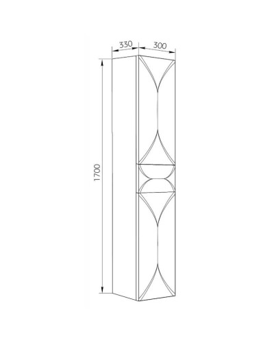 Пенал подвесной белый глянец R Marka One Elegant У69413