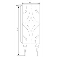Пенал напольный капучино глянец Marka One Angel У67290