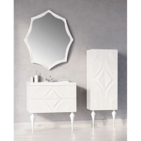 Пенал напольный белый глянец Marka One Angel У67291