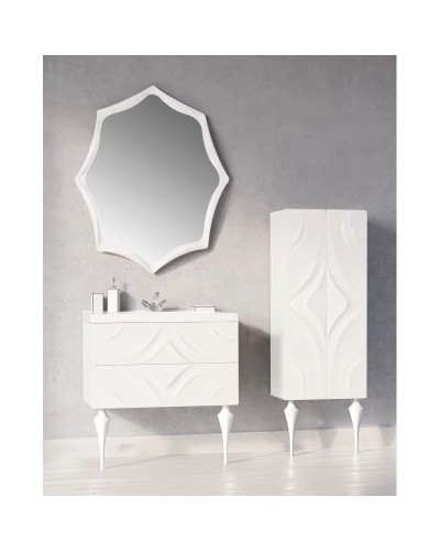 Пенал напольный белый глянец Marka One Angel У67291