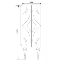 Пенал напольный белый глянец Marka One Angel У67291