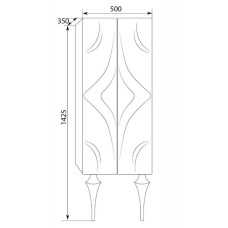 Пенал напольный белый глянец Marka One Angel У67291