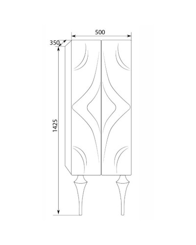 Пенал напольный белый глянец Marka One Angel У67291