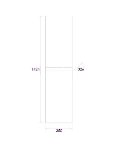 Шкаф пенал Onika Алеста 35.10 403566 подвесной Камень светлый Белый