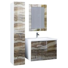 Пенал подвесной оникс/белый глянец L Marka One Idalgo У73197