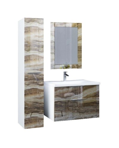 Пенал подвесной оникс/белый глянец L Marka One Idalgo У73197