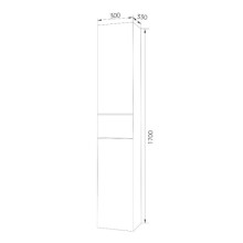 Пенал подвесной оникс/белый глянец R Marka One Lacio У73167