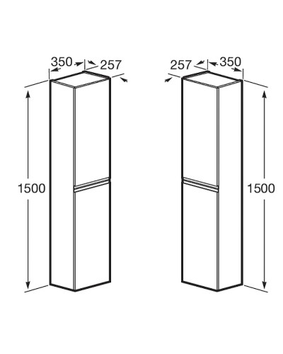 Шкаф пенал Roca Oleta 35 857650515 подвесной Капучино