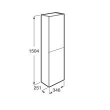 Шкаф пенал Roca The Gap 35 857427806 подвесной Белый глянец