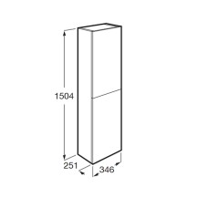 Шкаф пенал Roca The Gap 35 857427806 подвесной Белый глянец
