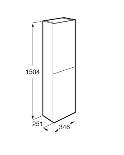 Шкаф пенал Roca The Gap 35 857427806 подвесной Белый глянец