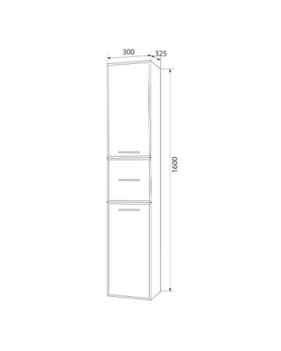 Пенал подвесной голубой мрамор/белый глянец L Marka One Visbaden У73179