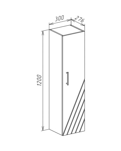 Шкаф пенал Bellezza Альба 30 R 4617202181015 подвесной Белый