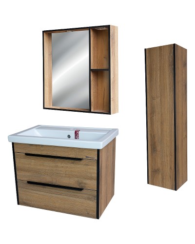 Шкаф пенал Bellezza Бруно 35 R 4622204181499 подвесной Табакко