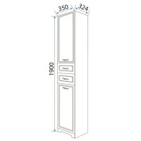 Пенал напольный белый глянец 1Marka Прованс У59770