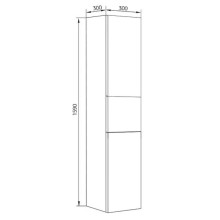 Пенал подвесной бетон/белый Marka One Mix У55908