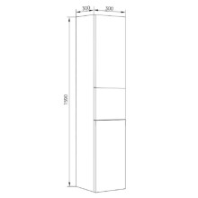 Пенал подвесной бирюзовый/белый Marka One Mix У72141