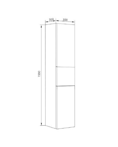 Пенал подвесной бирюзовый/белый Marka One Mix У72141