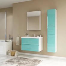 Пенал подвесной бирюзовый/белый Marka One Mix У72141