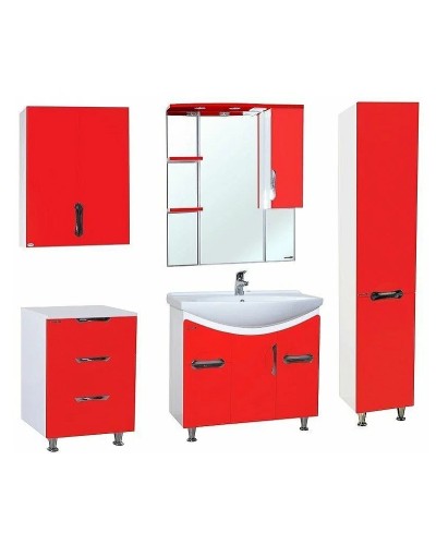 Шкаф пенал Bellezza Лагуна 35 R 4622107001030 Красный Белый