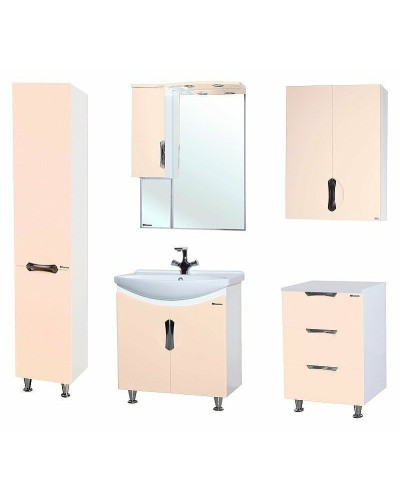 Шкаф пенал Bellezza Лагуна 35 L 4622107002075 Бежевый Белый