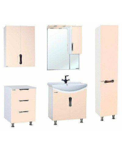 Шкаф пенал Bellezza Лагуна 35 R 4622107001078 Бежевый Белый