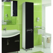 Шкаф пенал Bellezza Лагуна 35 R 4622107001047 Черный Белый