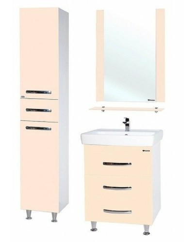 Шкаф пенал Bellezza Рокко 35 4623704090076 Бежевый Белый