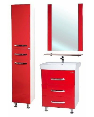 Шкаф пенал Bellezza Рокко 35 4623704090038 Красный Белый