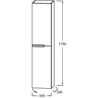 Шкаф пенал Jacob Delafon Nona 40 R EB1983RRU-N21 подвесной Серый титан