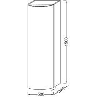 Шкаф пенал Jacob Delafon Presquile 50 L EB1115G-G1C подвесной Белый глянцевый