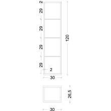Шкаф пенал Boheme Armadi Art Loft 30 896-A подвесной Антрацит