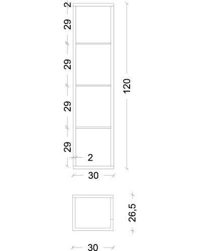 Шкаф пенал Boheme Armadi Art Loft 30 896-A подвесной Антрацит