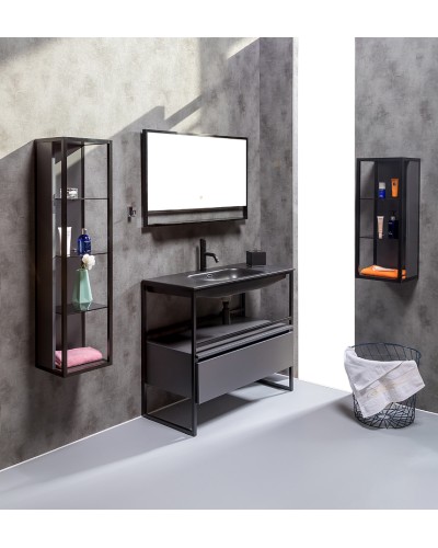 Шкаф пенал Boheme Armadi Art Loft 30 896-A подвесной Антрацит