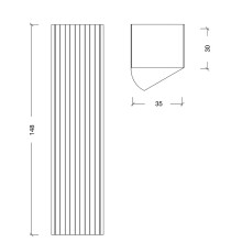 Шкаф пенал Boheme Armadi Art Monaco 35 868-BG подвесной Черный глянец Золото