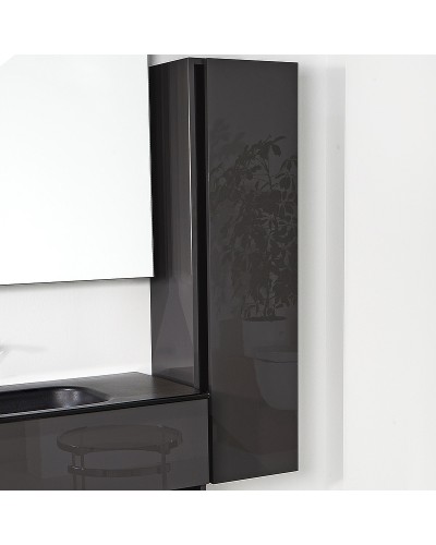 Шкаф пенал Boheme Armadi Art Vallessi 35 836-A glossy подвесной Антрацит глянец