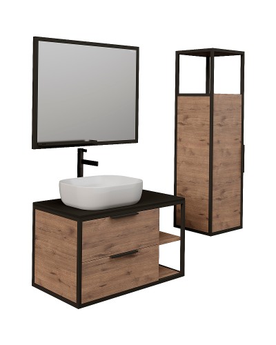 Шкаф пенал Grossman Лофт 40 304001 подвесной Веллингтон