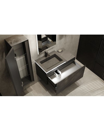 Шкаф пенал Jorno Incline 33 Inc.04.120/P/Bet/JR подвесной Бетон