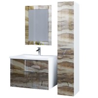 Шкаф пенал Marka One Idalgo 30П R У73144 подвесной Onyx